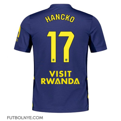 Camiseta Atletico Madrid David Hancko #17 Visitante Equipación 2025-26 manga corta